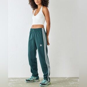 adidas Vintage Green High-rise Straight Leg Firebird Tracksuit Bottoms Jogger L